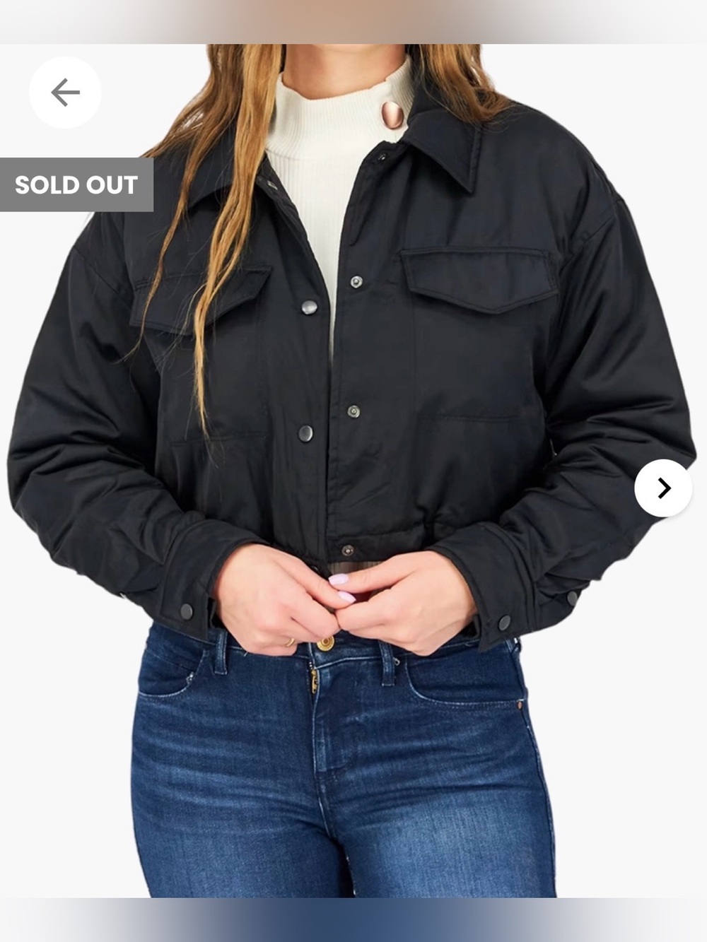 Forever 21 Women’s Black Cropped Bomber Jacket Size Large - Picture 1 of 7